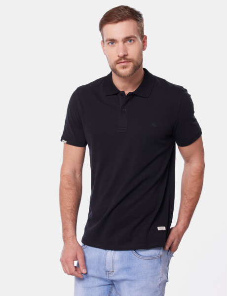 REMERA POLO JERSEY LISA Negro