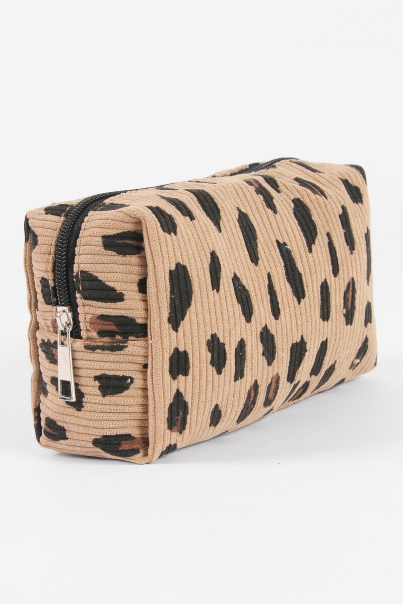 Estuche animal print marrón