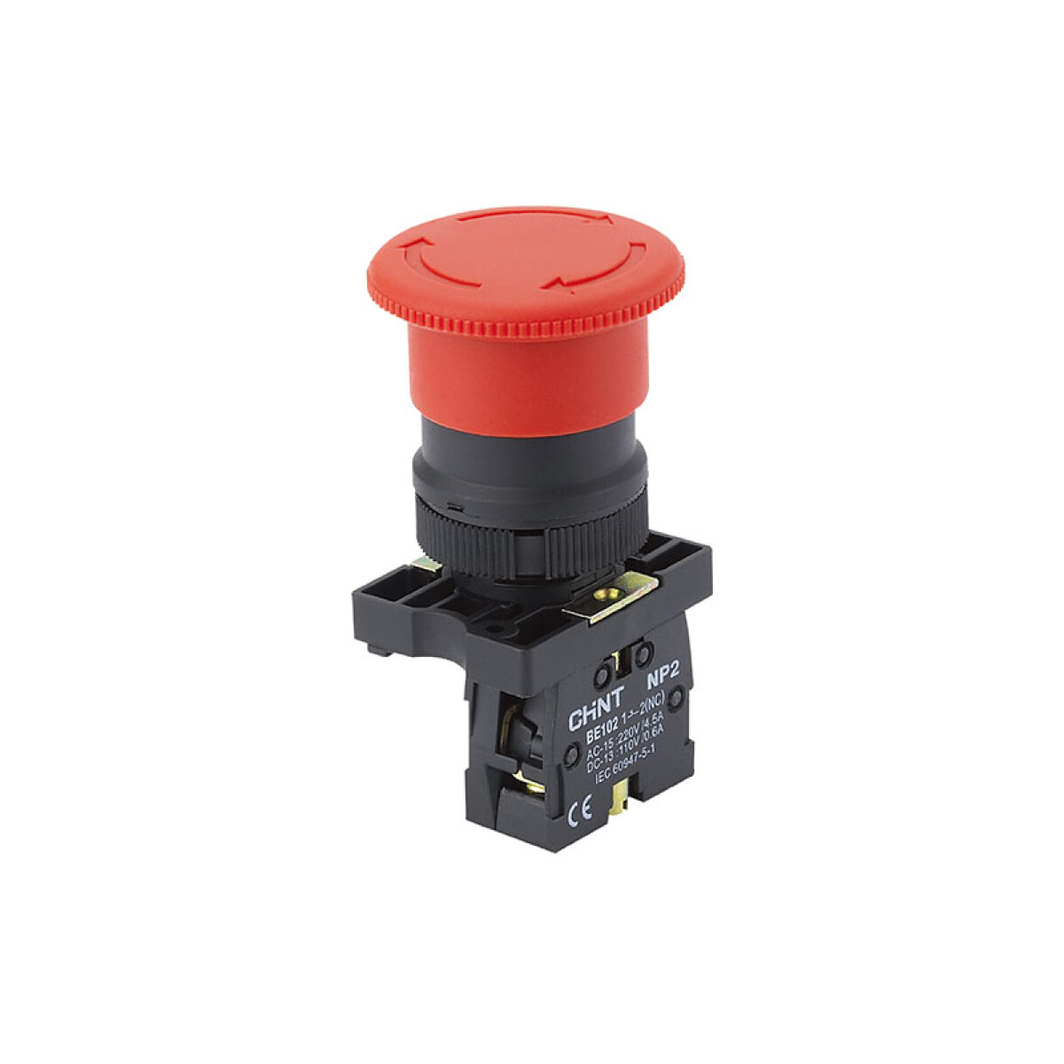 Pulsador de emergencia plástico rojo 1NC - 0303 