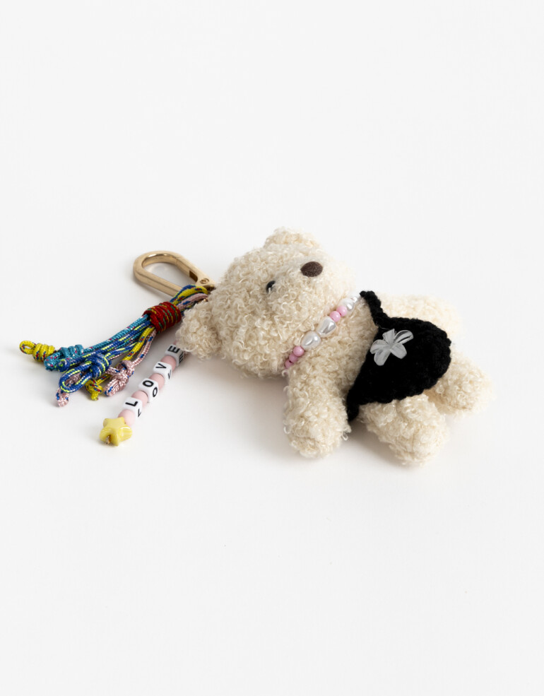 Llavero Cozy Llavero Y Bag Charm Oso Peluche - Combinacion Multicolor