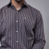 Camisa Luxury gris con rayas negras