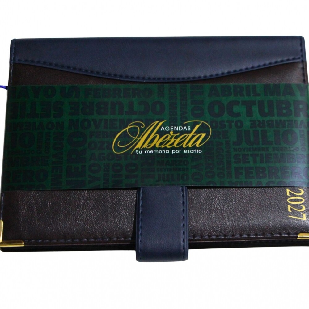 AGENDA ABEZETA 203 CP CLASSIC TAPA COSIDA Y PRESILLA TAPA AZUL Y MARRON