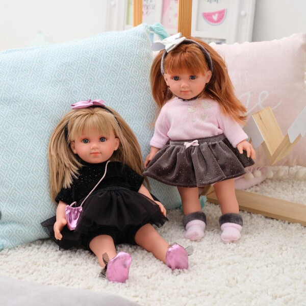 Muñeca Llorens Nicole Vestido FIesta Pelirroja 35 cm Bebota Variante Modelo Nicole