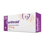 SYNTHROID 25 MCG CJ X 30 TABL. única