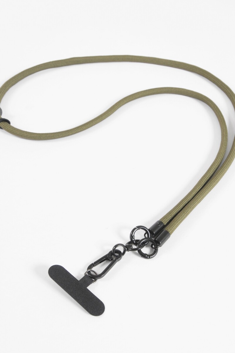 Cordón para celular verde oliva