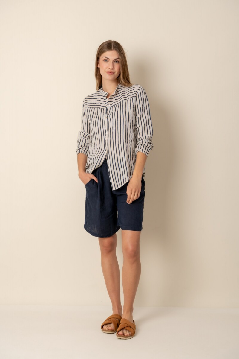 Camisa de lino dama - Beige 