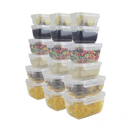 Set x18 Potes herméticos TRANSPARENTE
