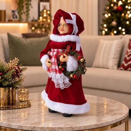 Mamá Noel Decorativa Navideña con Corona - Altura 30cm Mamá Noel Decorativa Navideña con Corona - Altura 30cm