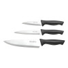 SET 3 CUCHILLOS DECAKILA CHEF COCINA MANGO NEGRO SET 3 CUCHILLOS DECAKILA CHEF COCINA MANGO NEGRO