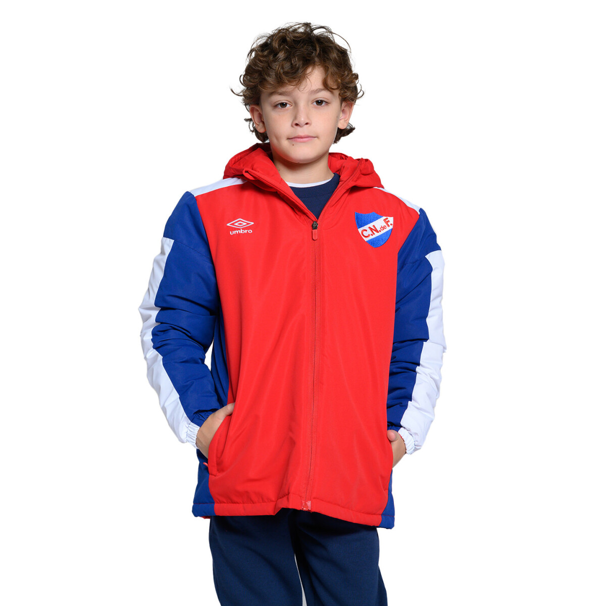 Campera de Niños Umbro Nacional Taz - Rojo - Blanco - Azul Marino 