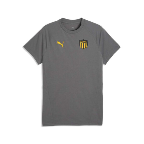 Remera Cap Evostripe Tee de Hombre Gris