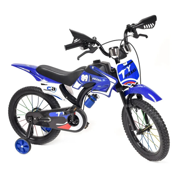 Bicicleta Estilo Motocross con Roncador Rodado 16" AZUL