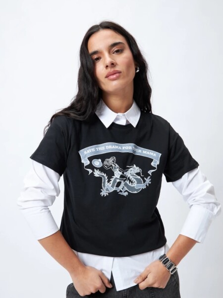 T-SHIRT P.CAKE DRAMA NEGRO