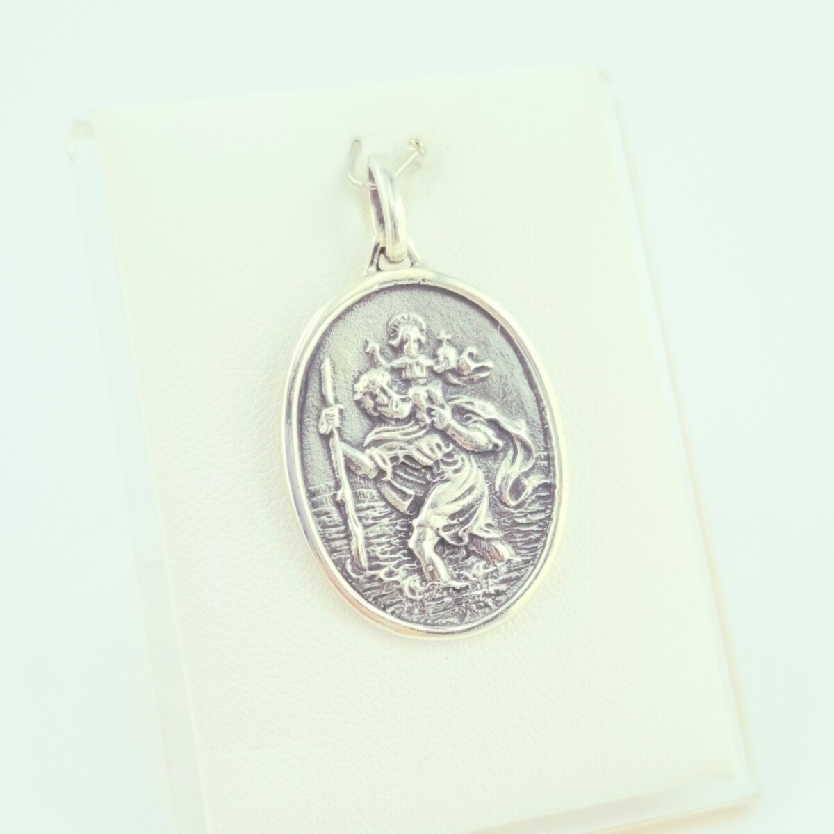 Medalla religiosa de plata 925, SAN CRISTOBAL. 