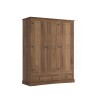 Ropero Madera 3 Puertas Nogal Linea Rustica Ropero Madera 3 Puertas Nogal Linea Rustica