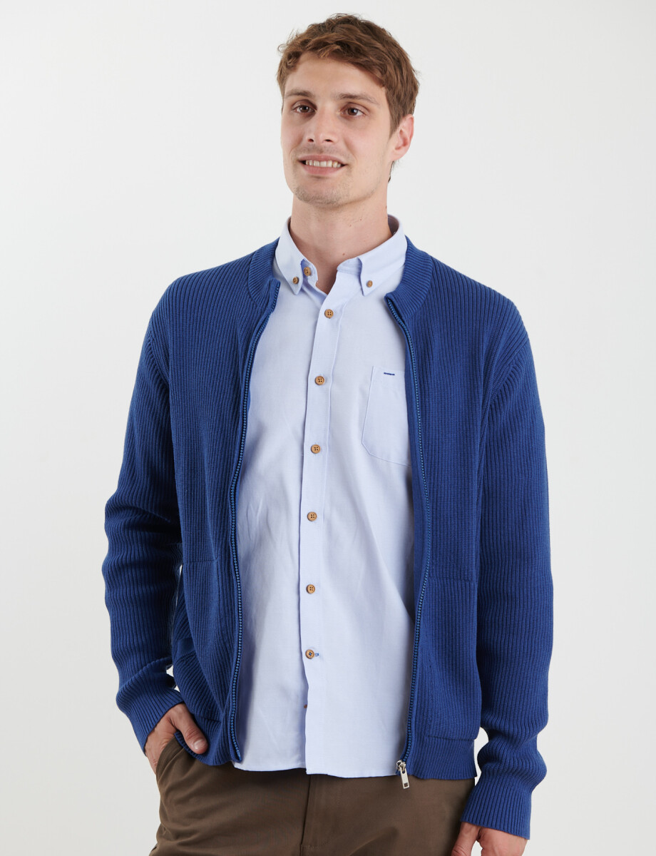 470453 CARDIGAN HARRY Azul Piedra Melange