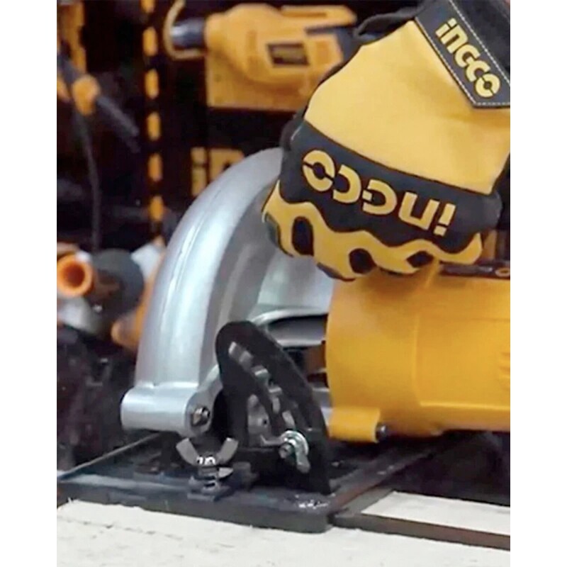Sierra circular de mano Ingco 1/4" 1400W + Disco 24T Amarillo