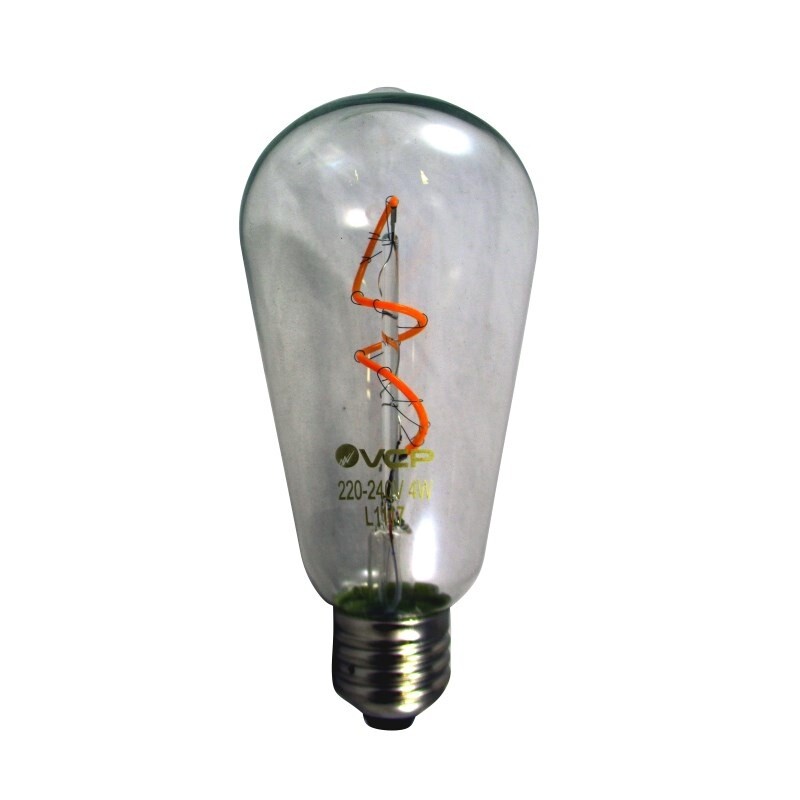 LAMPARA LED DECO VINTAGE PERA. SPIRAL 4W E27 1800K 220-240V ST64 LAMPARA LED DECO VINTAGE PERA. SPIRAL 4W E27 1800K 220-240V ST64