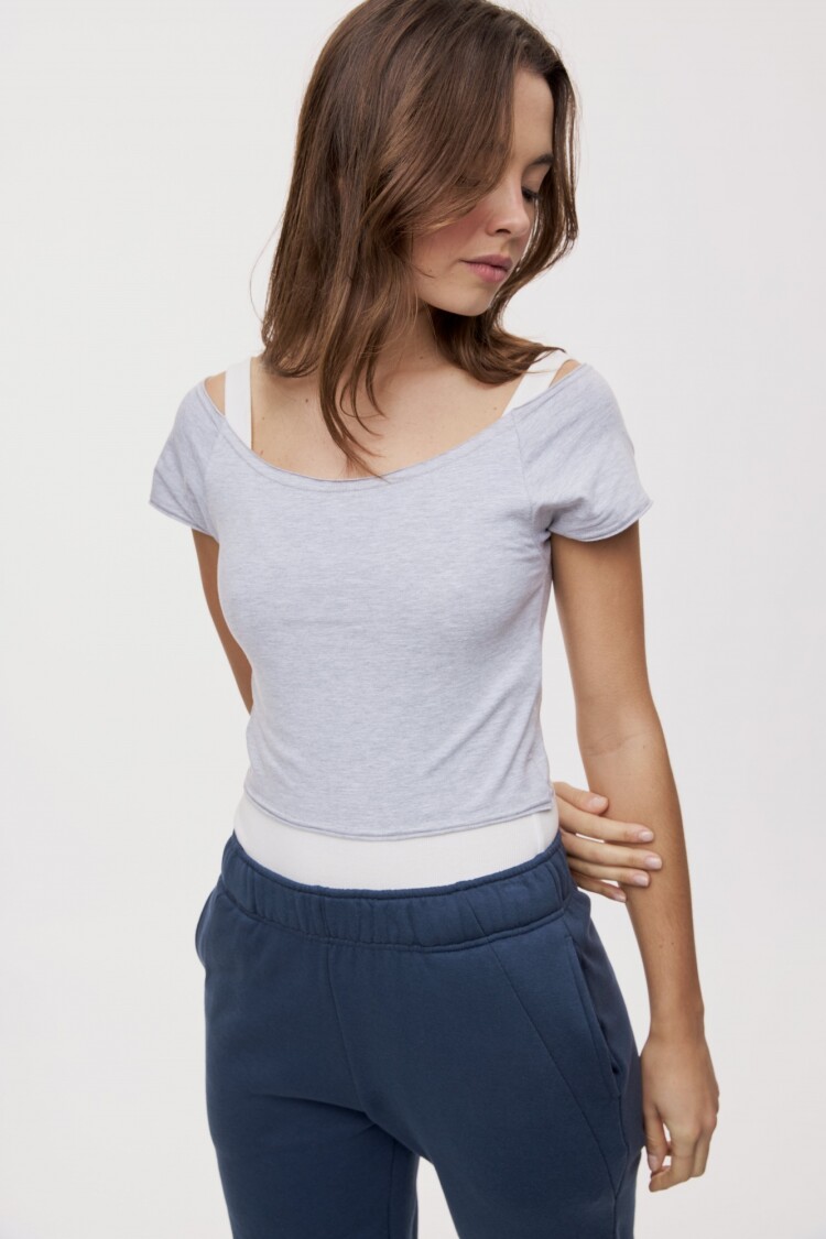 REMERA TREVI Gris Melange