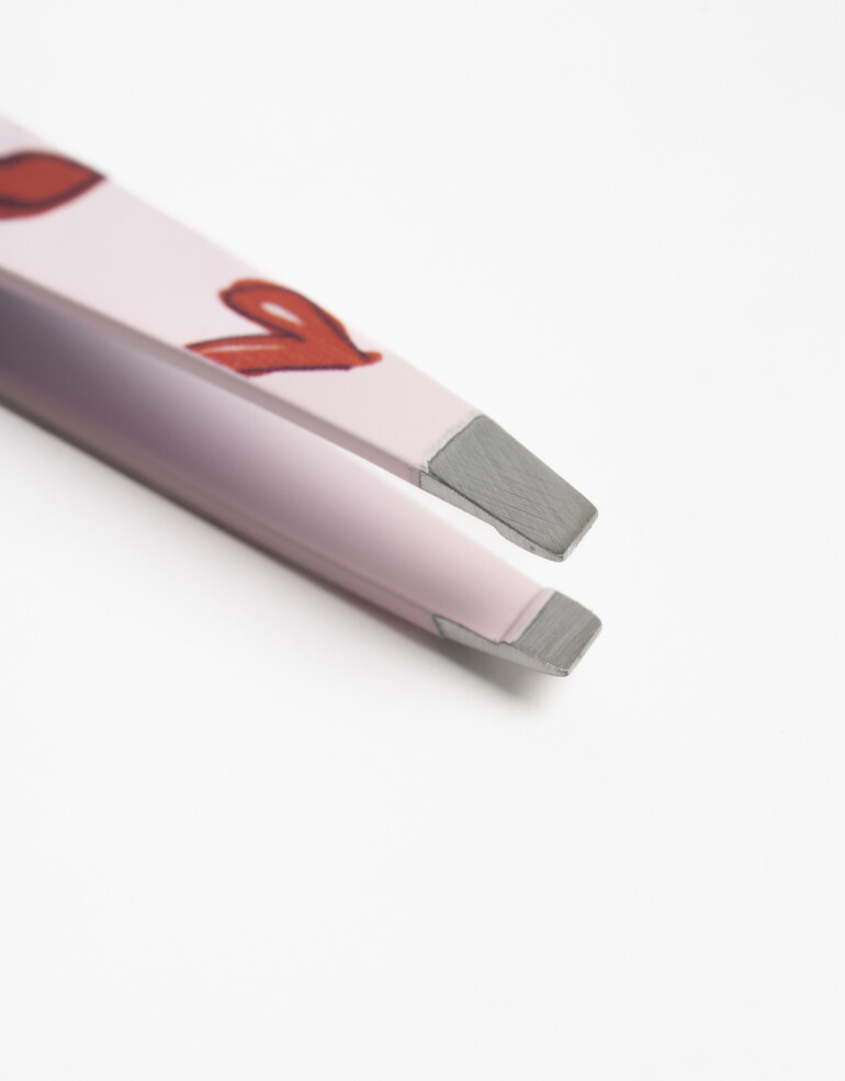 Complementos de cosmética para rostro Herramientas para ojos Pinza De Depilar Estampada - Rosa Claro