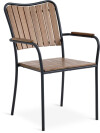 Silla apilable BASTRUP madera dura/negro Silla apilable BASTRUP madera dura/negro