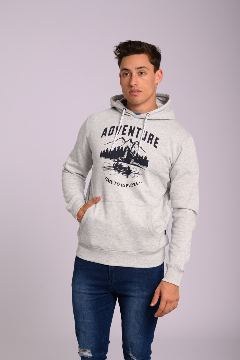 Canguro felpa estampado Gris