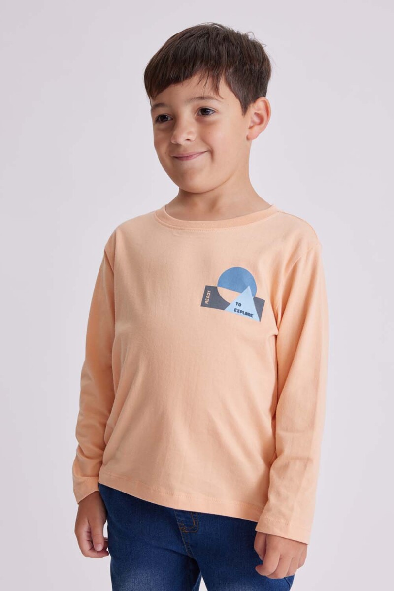 Remera manga larga Salmón