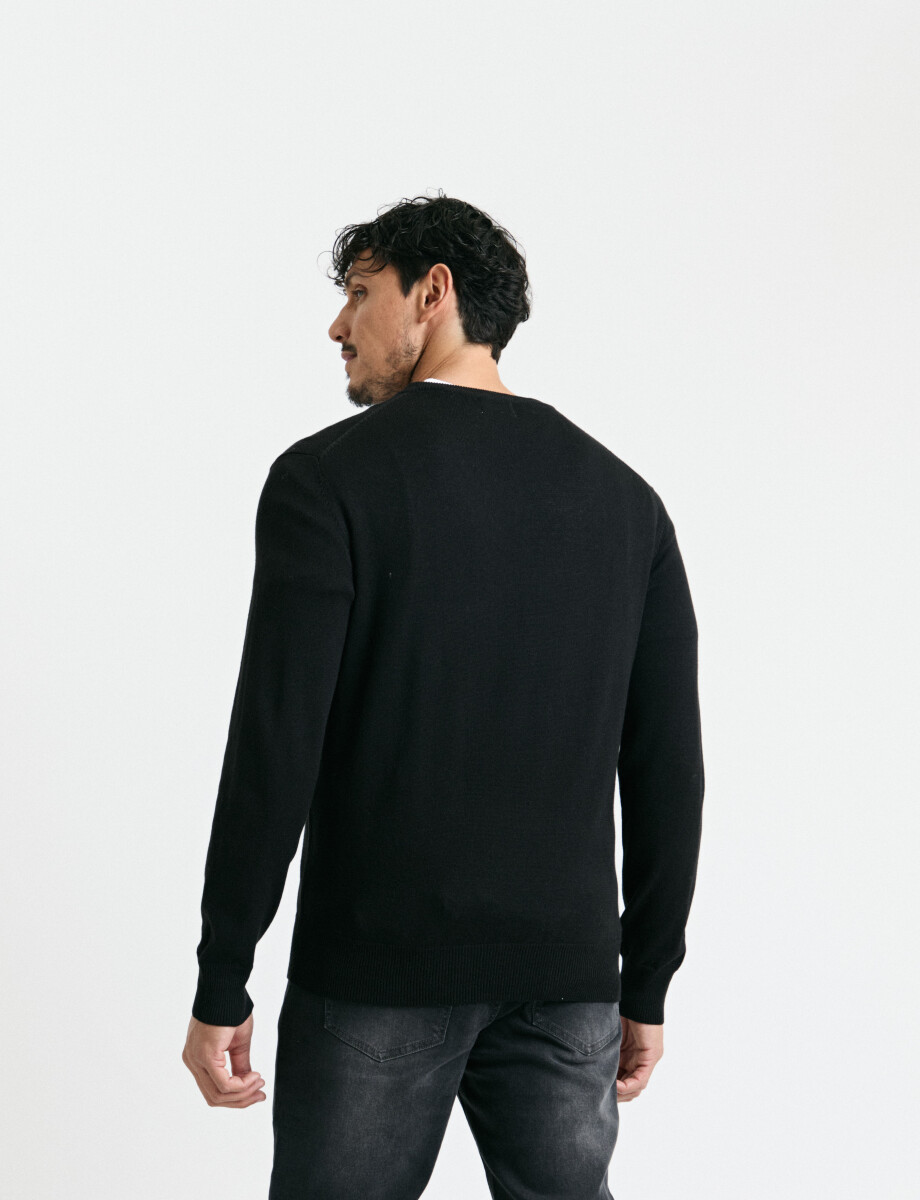 470985 SWEATER HARRINGTON LABEL Negro