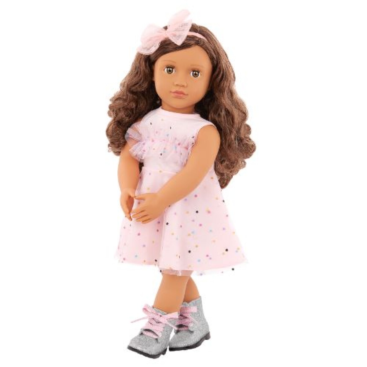 Set Ropa - Vestido De Nina Rosa Y Botas - Our Generation 