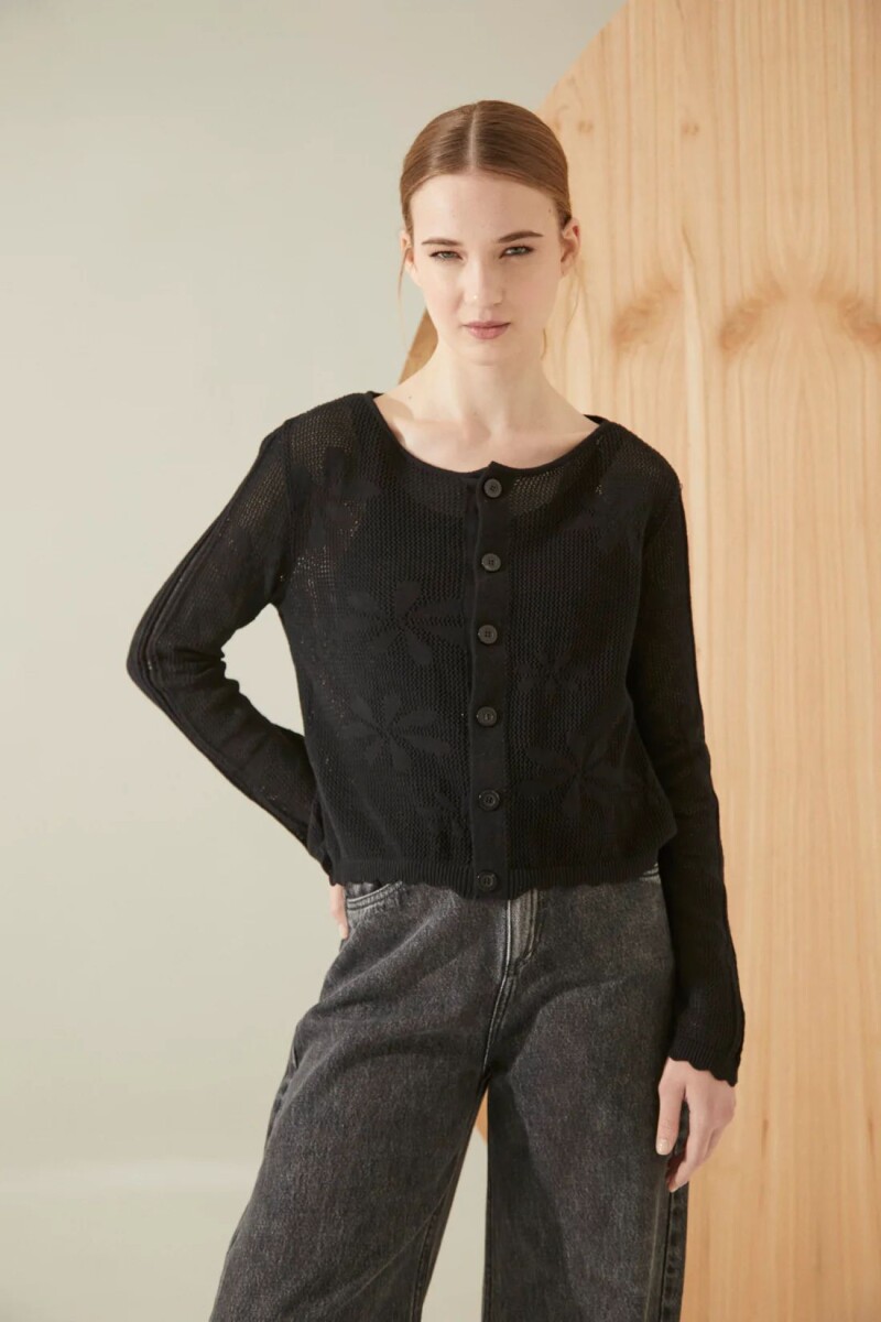 CARDIGAN FLORIDA - NEGRO 