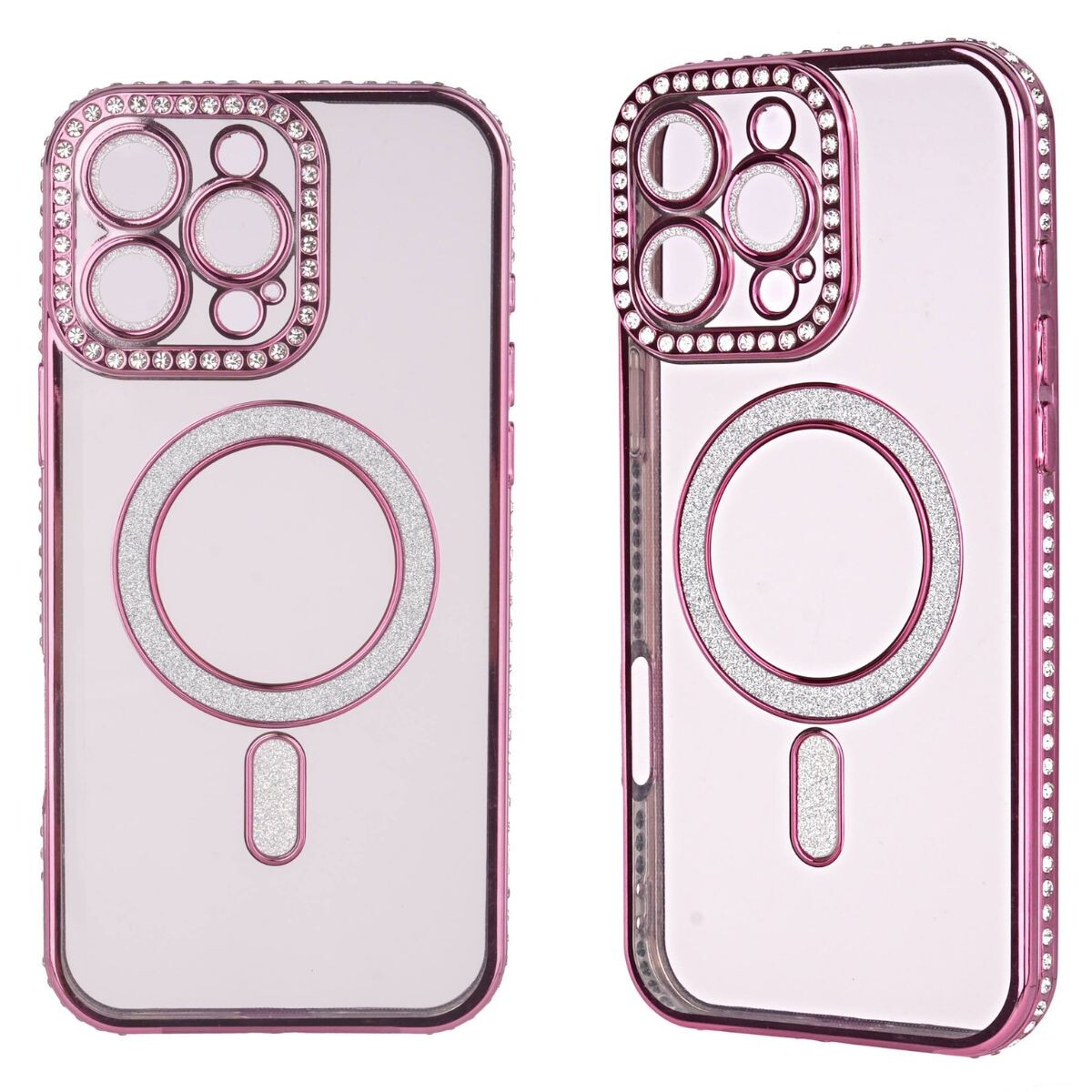 Protector strass Iphone 13 rosa 