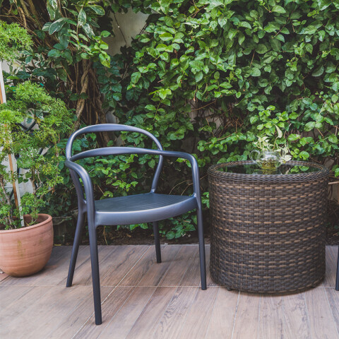 Silla apilable SISSI color grafito -TRAMONTINA TD0638