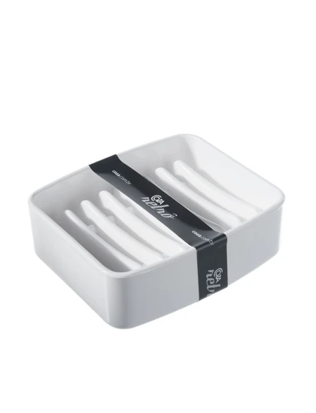 JABONERA PLASTICO SPLASH 9x8x3CM BLANCO COZA JABONERA PLASTICO SPLASH 9x8x3CM BLANCO COZA