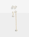 Aros Sets Strass Set De Aros - Dorado Oro Amarillo