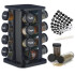 Especiero Giratorio 16 Frascos Vidrio Para Condimentos Cocina Acero Inoxidable Imback Negro Especiero Giratorio 16 Frascos Vidrio Para Condimentos Cocina Acero Inoxidable Imback Negro