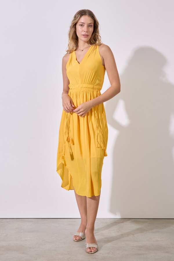 Vestido Frunces AMARILLO