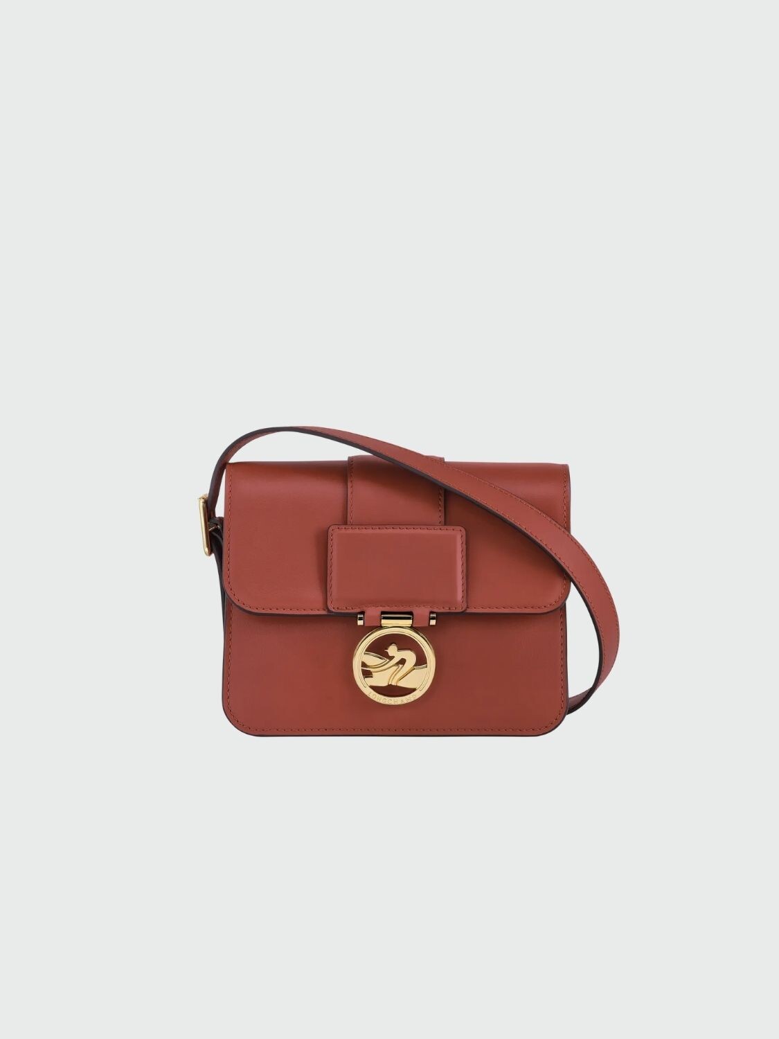 Longchamp -Cartera pequeña de cuero, Box-trot Terracota