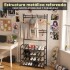 Perchero Ropa Rack Multifuncional Zapatero Organizador Percha Estantes Imback Color Negro Perchero Ropa Rack Multifuncional Zapatero Organizador Percha Estantes Imback Color Negro