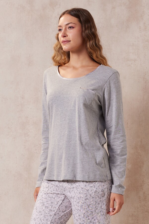 Remera De Pijama GRIS