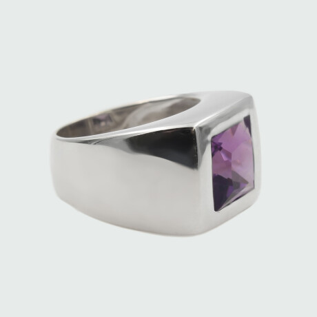 Anillo Heather de plata 925 con amatista carré Anillo Heather de plata 925 con amatista carré