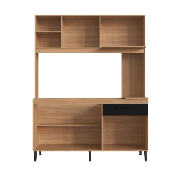 COCINA COMPACTA 4 PUERTAS 1 CAJON BEAUTY - ROVERE/GRAFITO COCINA COMPACTA 4 PUERTAS 1 CAJON BEAUTY - ROVERE/GRAFITO