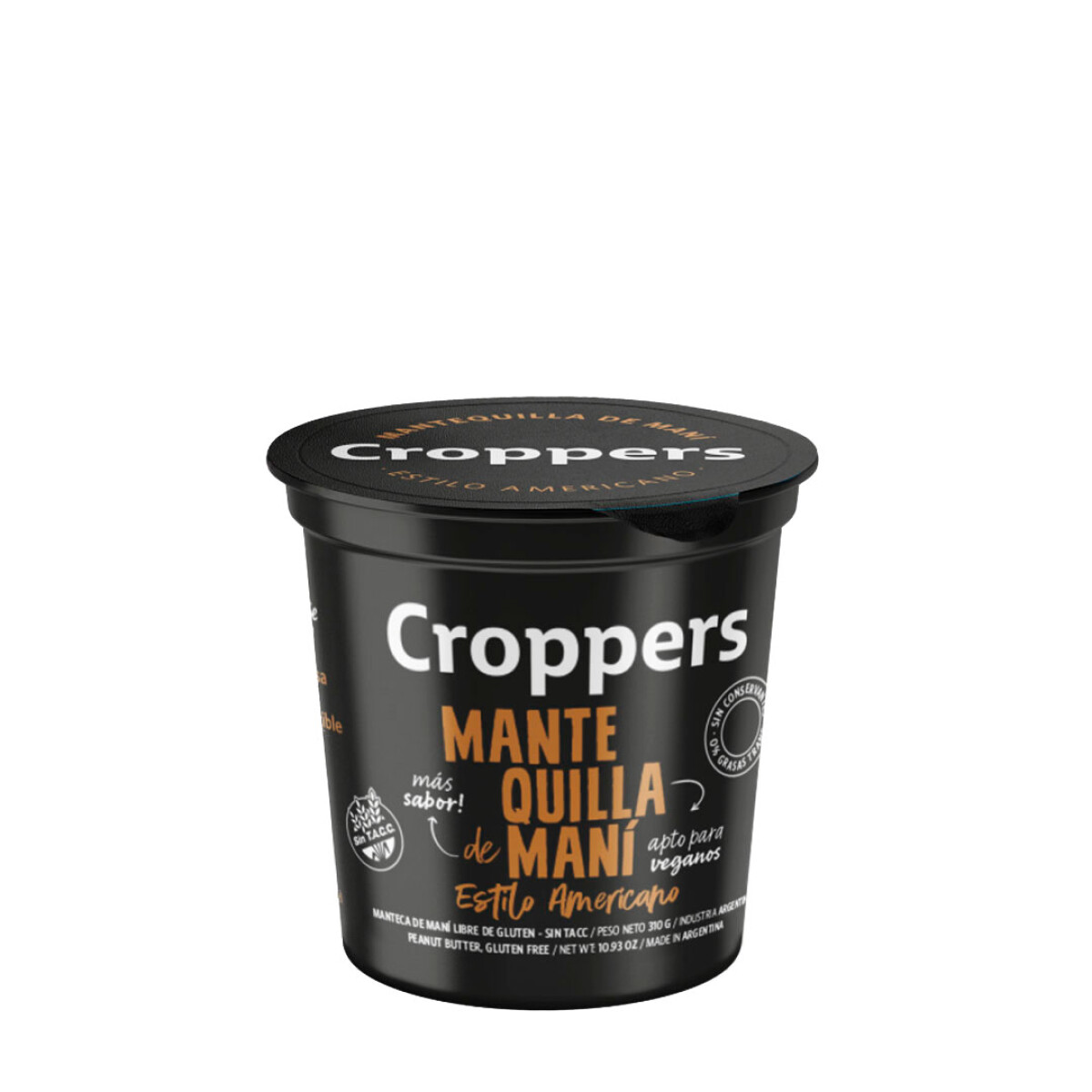 Mantequilla de maní CROPPERS 310gr 