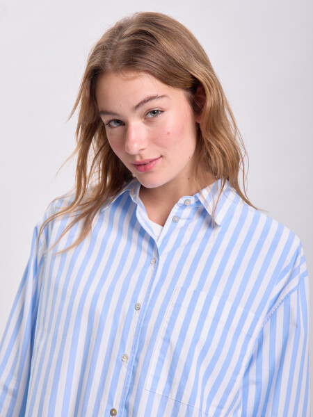 Camisa rayada Blanco