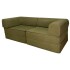 Sofá Sillón Cama ComboHome Teddy Premium 3 Cuerpos Corderoy Verde 1