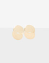 Aros Colgantes Largos Metal Aros Chapones De Metal - Dorado