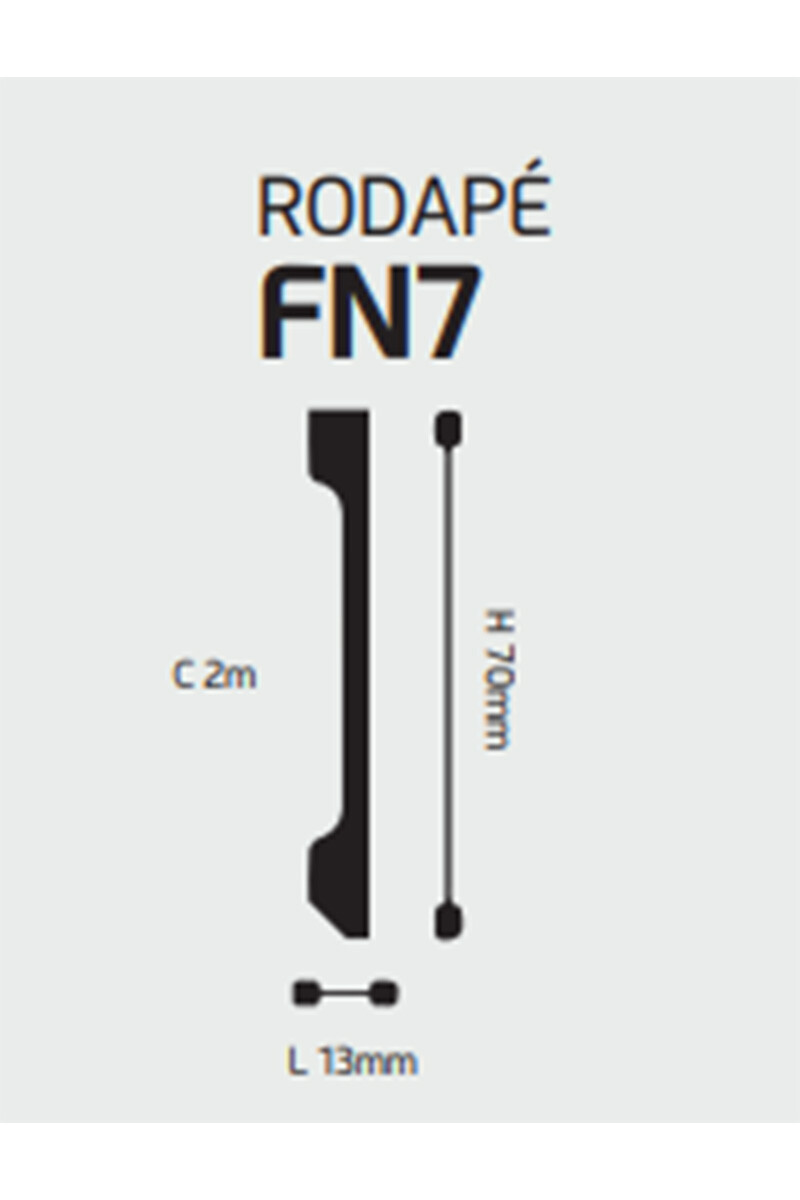 Zocalo FN7 ZOCALO EN POLIESTIRENO EXTRUIDO NEGRO FN7 (70X13X2000MM)