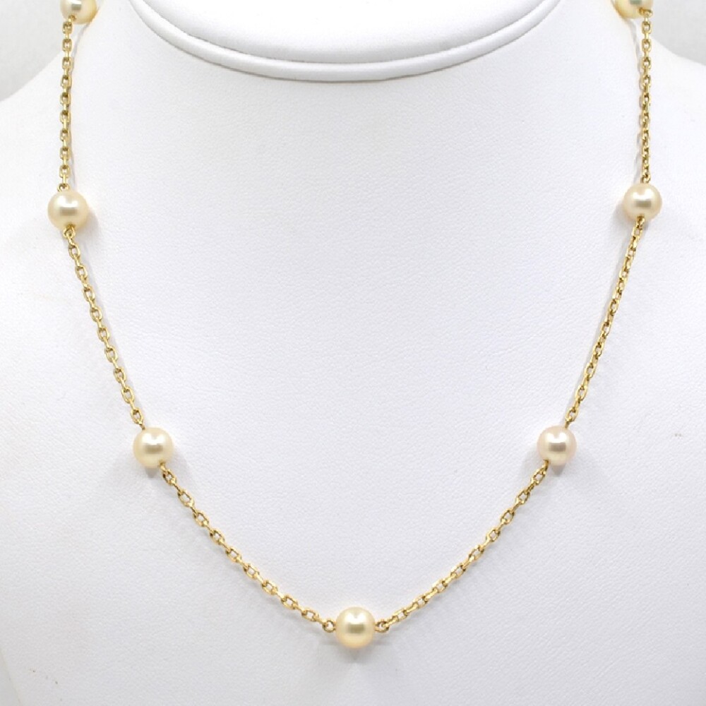Cadena En Oro 18K Y Perlas De Cultivo Cadena En Oro 18K Y Perlas De Cultivo