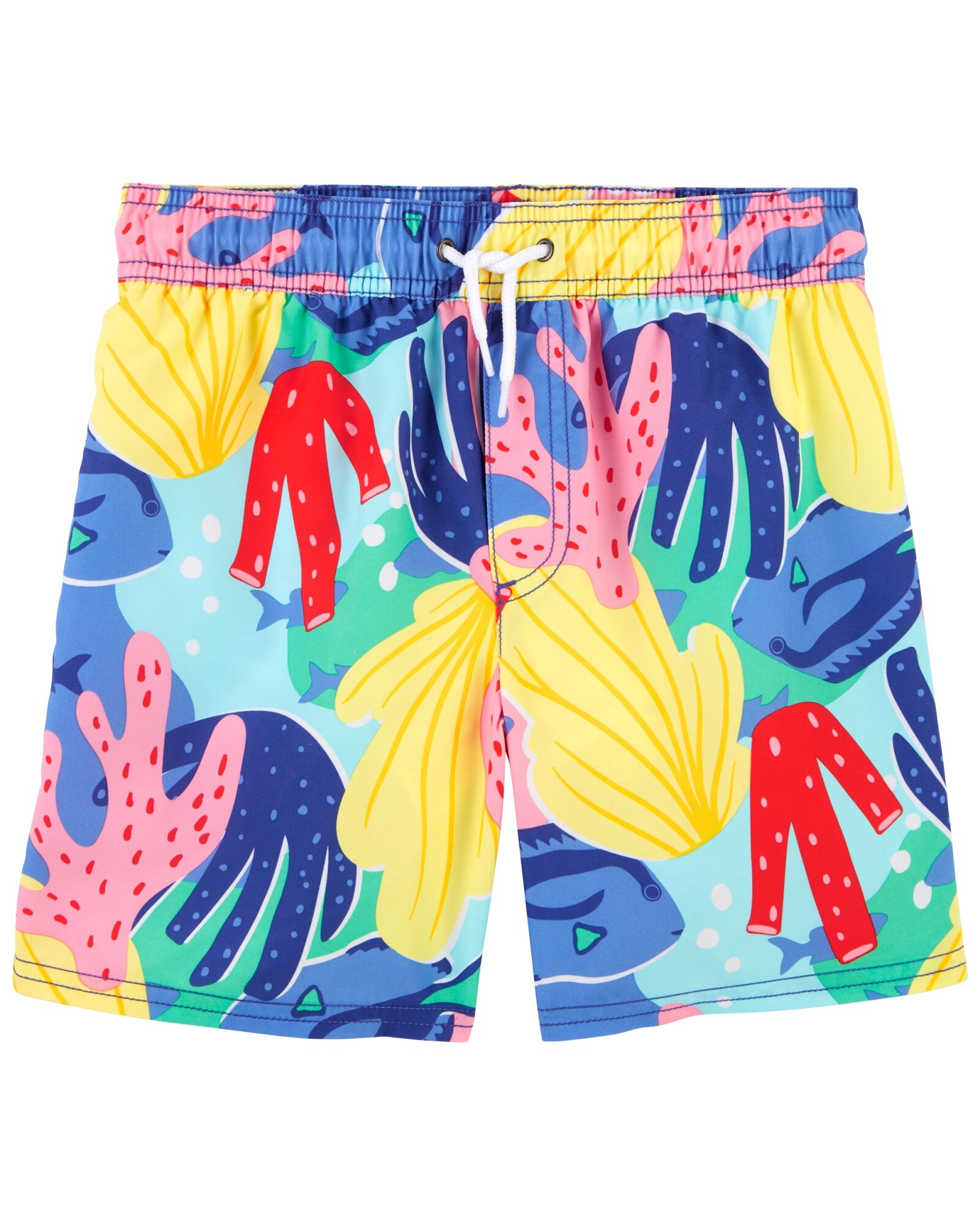 Short de baño con protección UPF 50+ diseño coral Sin color