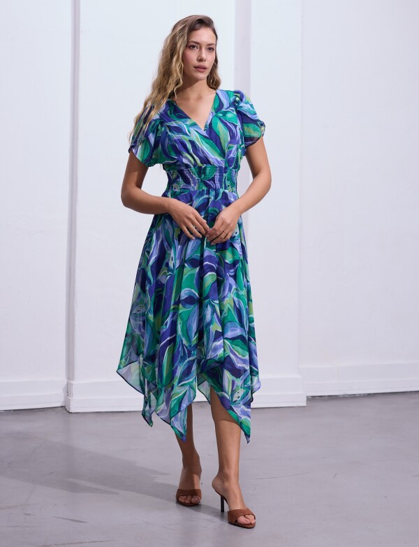 Vestido Dolman AZUL/MULTI