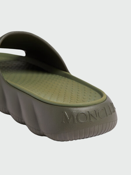 Moncler - Sandalias Acolchadas de Eva de Lilo Verde Militar